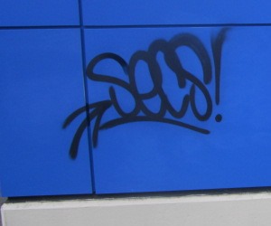 Picture of Graffiti on a Sensitive Sign Surface